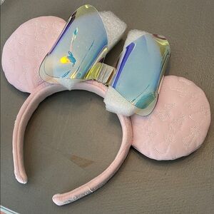 Stoney Clover Lane Pink Iridescent Bow Mickey Minnie Mouse Ears Disney Headband